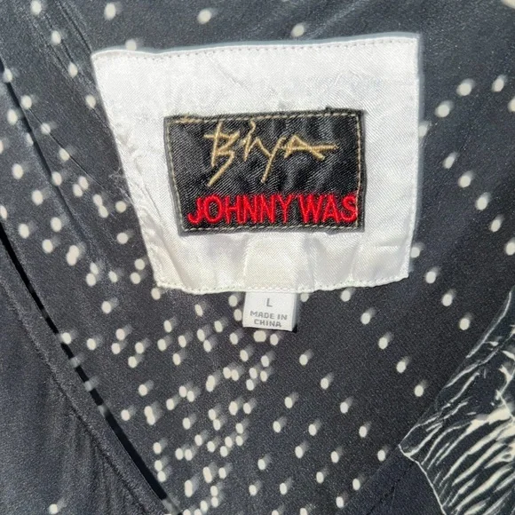 Johnny Was BIYA Black Silk Rea Dress with tiger graphics - sleeveless on Sale!! - Picture 6 of 13